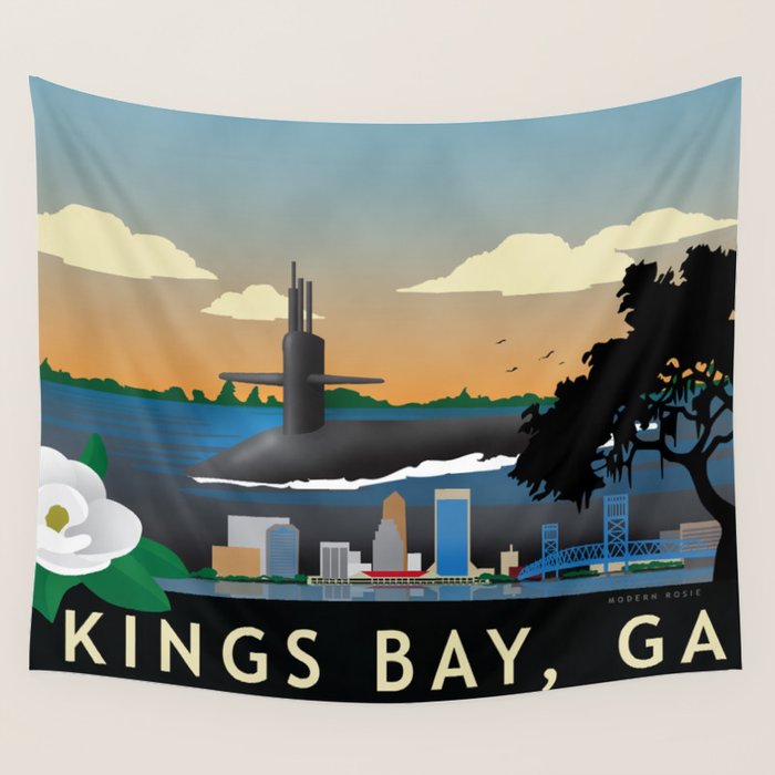 Kings Bay, GA - Submarine Homeport Wall Tapestry Gallery Image 4