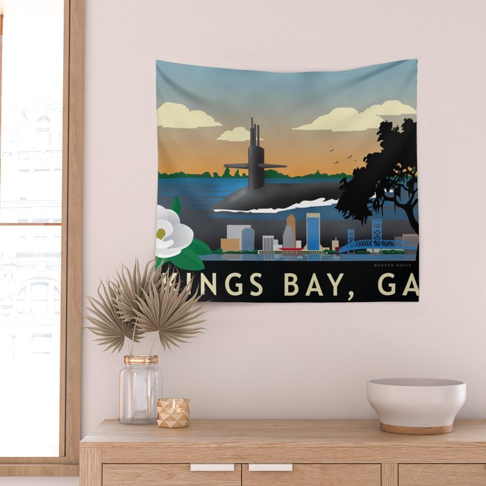 Kings Bay, GA - Submarine Homeport Wall Tapestry Gallery Image 2