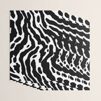 Abstract black and white paint stripe pattern Wrapping Paper Gallery Image 3