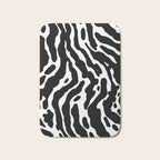 Abstract black and white paint stripe pattern Bath Mat Gallery Image 1