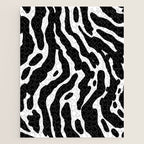 Abstract black and white paint stripe pattern Jigsaw Puzzle Gallery Image 1