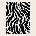 Abstract black and white paint stripe pattern Poster Gallery Image 4