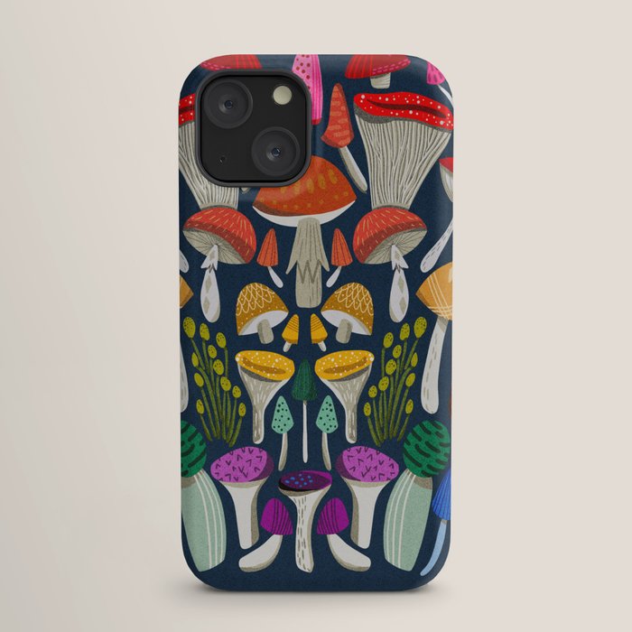 Mushrooms - mushroom, shrooms, mushroom print, rainbow, woodland, andrea lauren iPhone Case Gallery Image 17