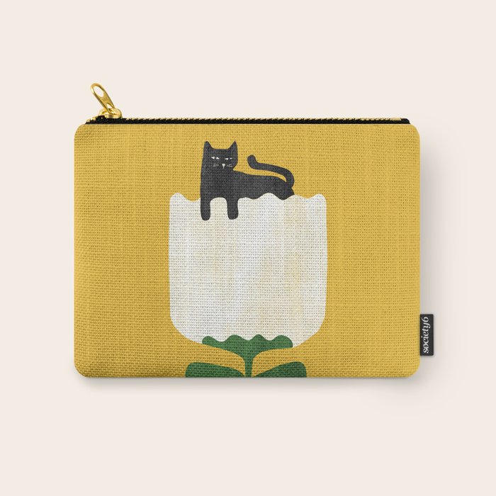 Still life with cat and flower Carry All Pouch Gallery Image 1