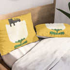 Still life with cat and flower Pillow Sham Gallery Image 2