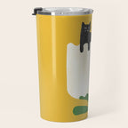 Still life with cat and flower Travel Mug Gallery Image 3