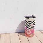 Chevron Flora II Travel Mug Gallery Image 4