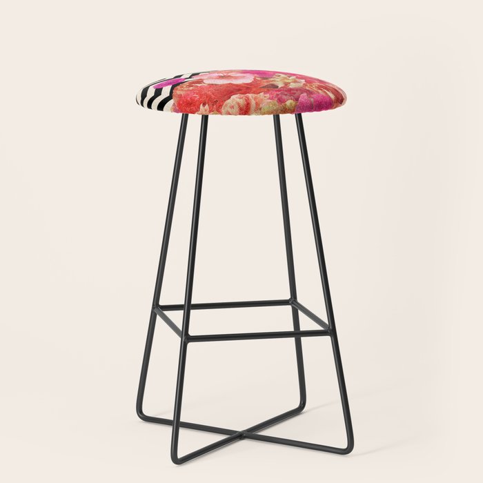 Chevron Flora II Stool Gallery Image 1