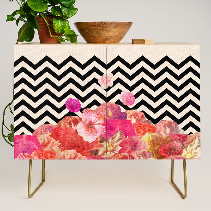 Chevron Flora II Credenza Gallery Image 1
