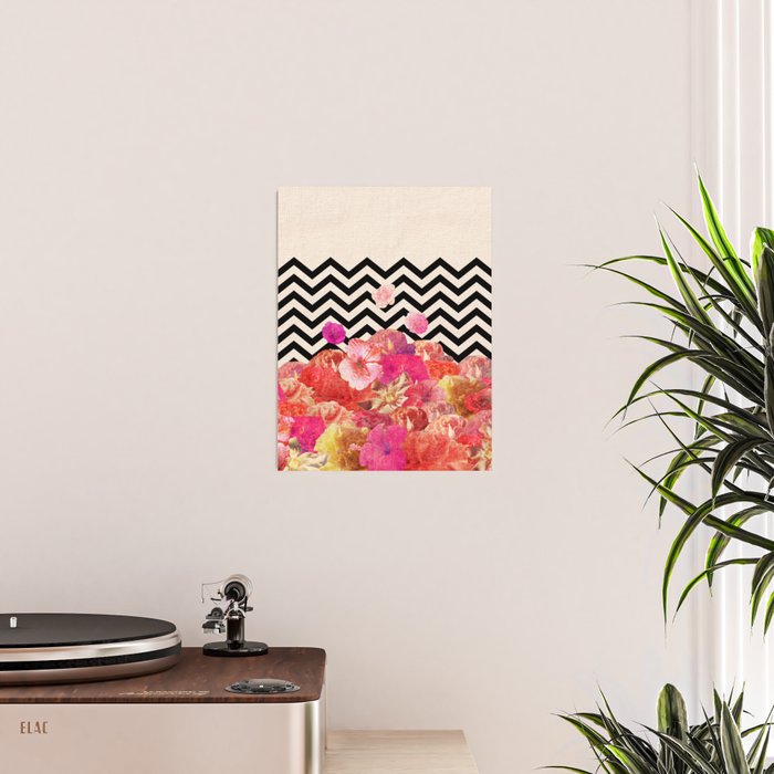 Chevron Flora II Poster Gallery Image 2
