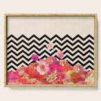 Chevron Flora II Serving Tray Gallery Image 1