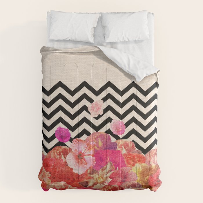 Chevron Flora II Comforter Gallery Image 6