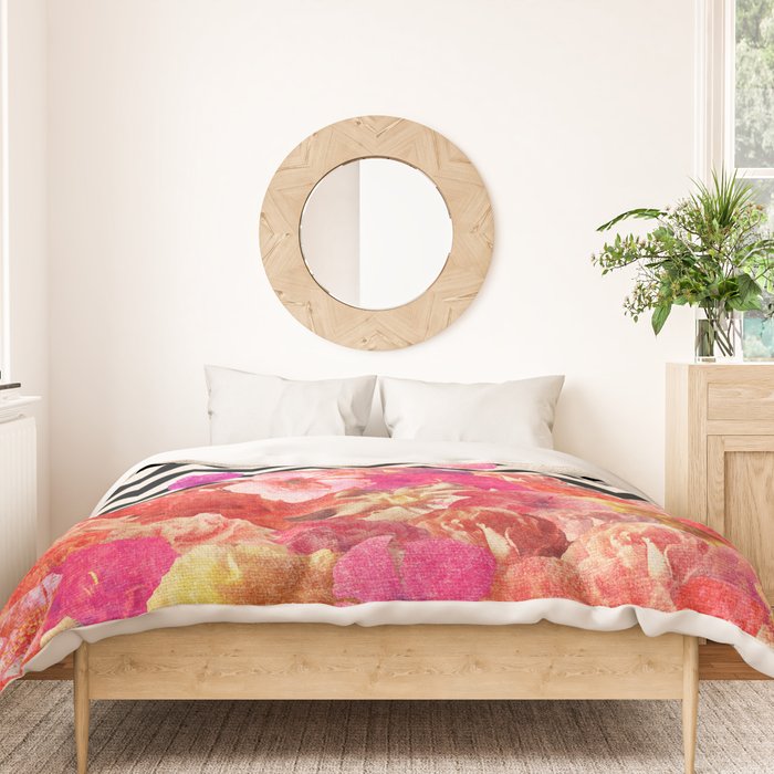 Chevron Flora II Duvet Cover Gallery Image 3