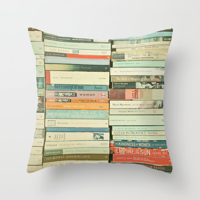 Bookworm II Throw Pillow Gallery Image 1