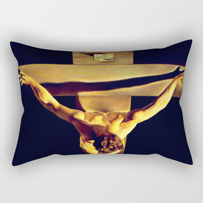 Dalí | Christ of Saint John of the Cross Artwork Rectangular Pillow Gallery Image 1