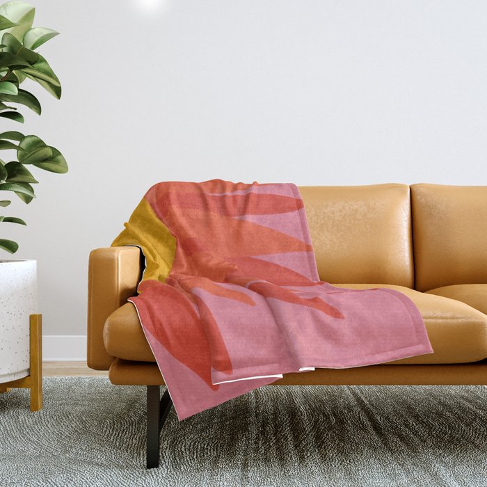 Summer Retro Sun  Throw Blanket Gallery Image 1