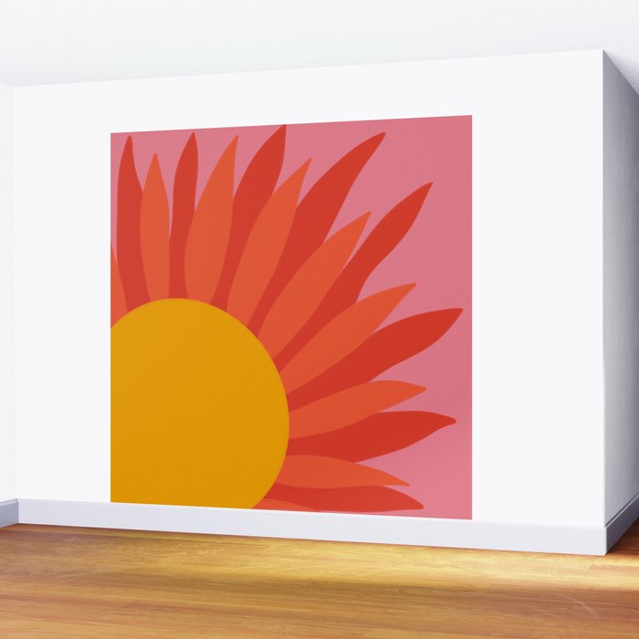 Summer Retro Sun  Wall Mural Gallery Image 2