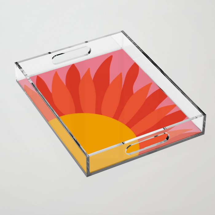 Summer Retro Sun  Acrylic Tray Gallery Image 1