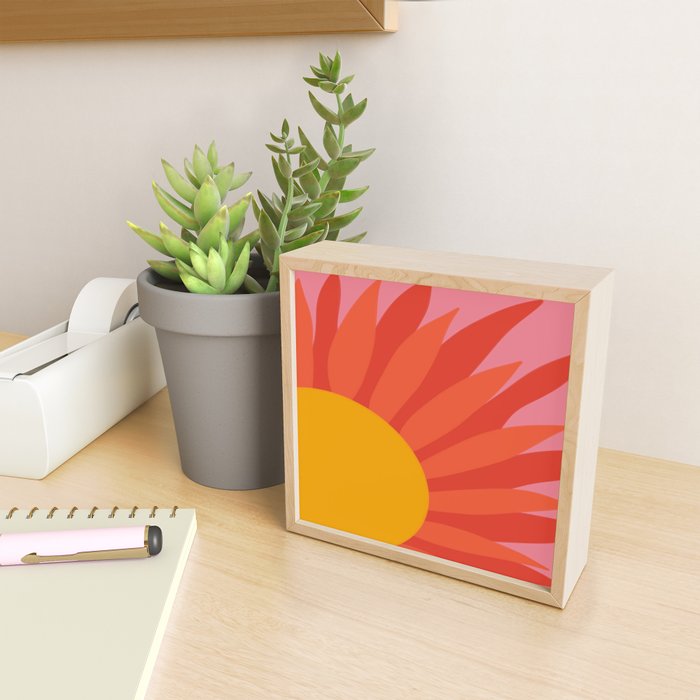 Summer Retro Sun  Mini Art Print Gallery Image 2