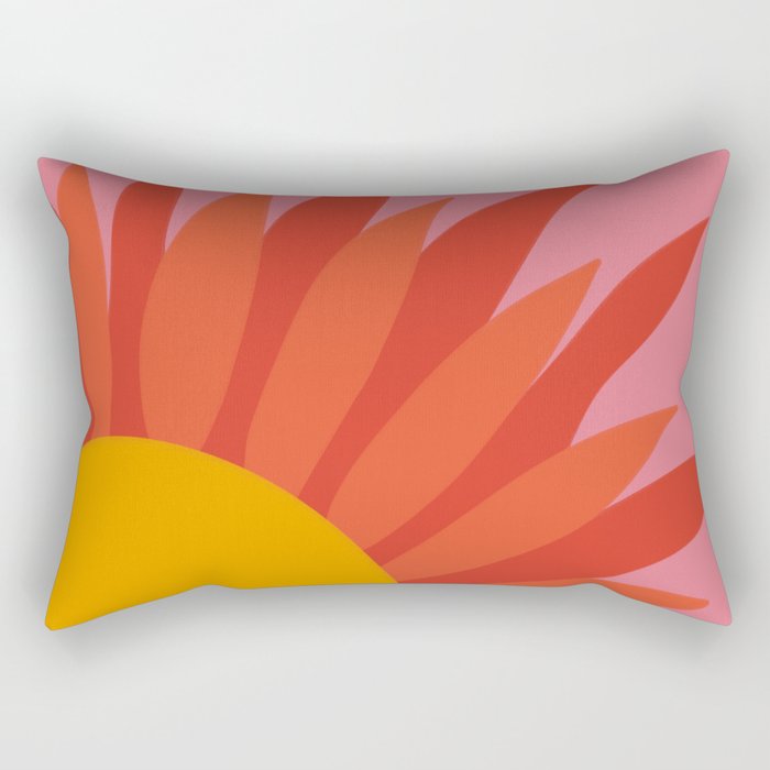 Summer Retro Sun  Rectangular Pillow Gallery Image 1