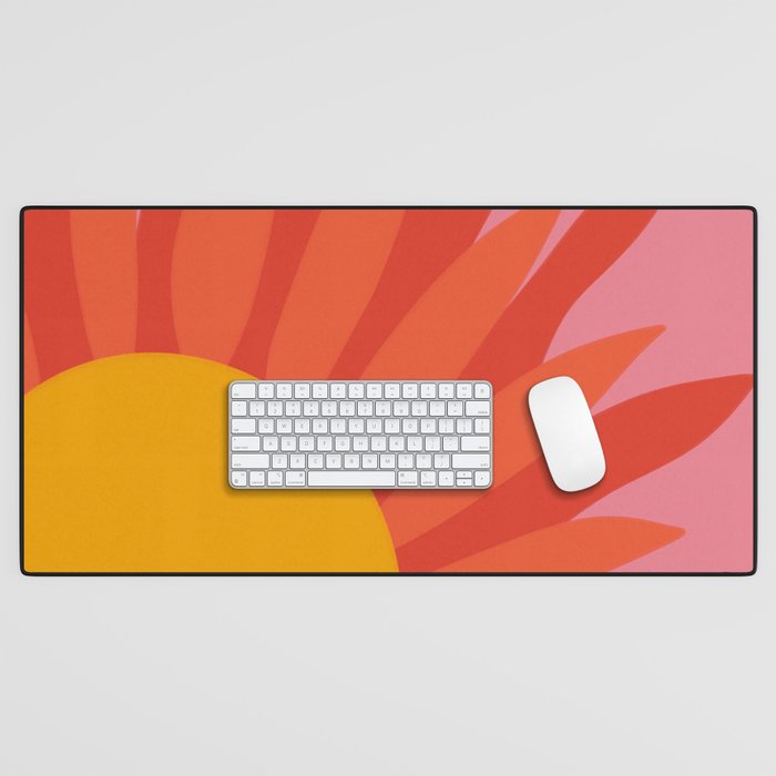 Summer Retro Sun  Desk Mat Gallery Image 1