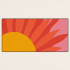 Summer Retro Sun  Desk Mat Gallery Image 3