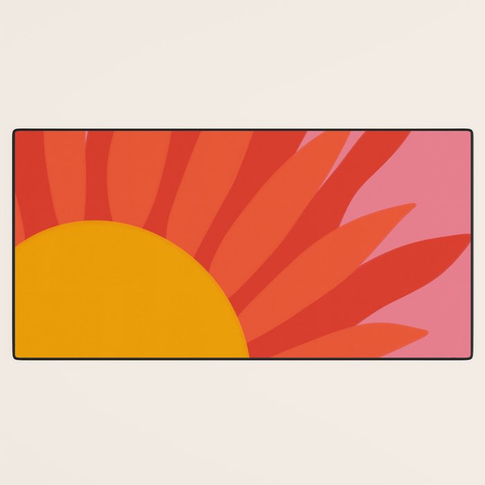 Summer Retro Sun  Desk Mat Gallery Image 3