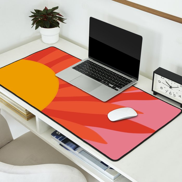 Summer Retro Sun  Desk Mat Gallery Image 2