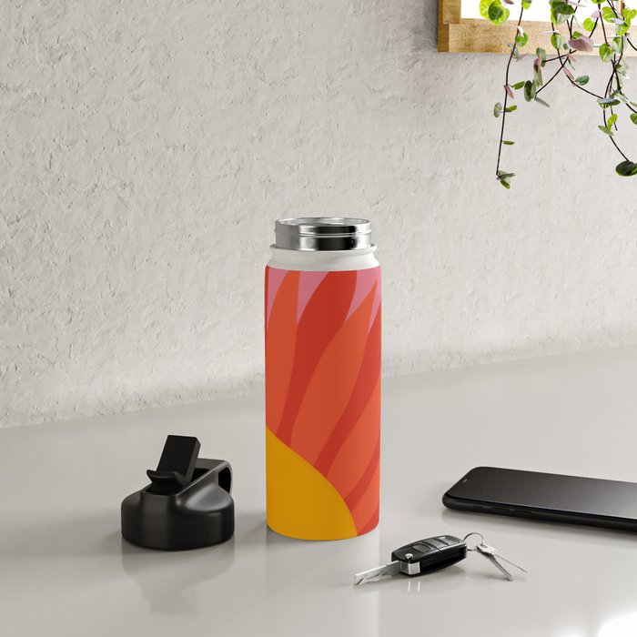 Summer Retro Sun  Water Bottle Gallery Image 4