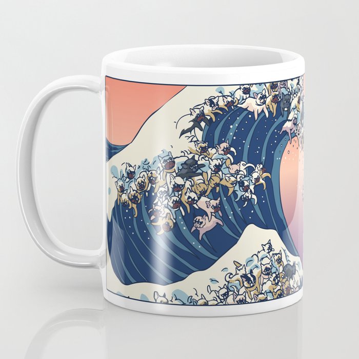 The Great Wave Of  French Bulldog Coffee Mug Gallery Image 3