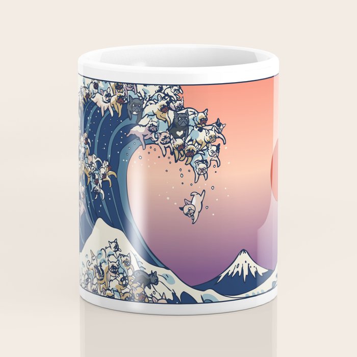 The Great Wave Of  French Bulldog Coffee Mug Gallery Image 4