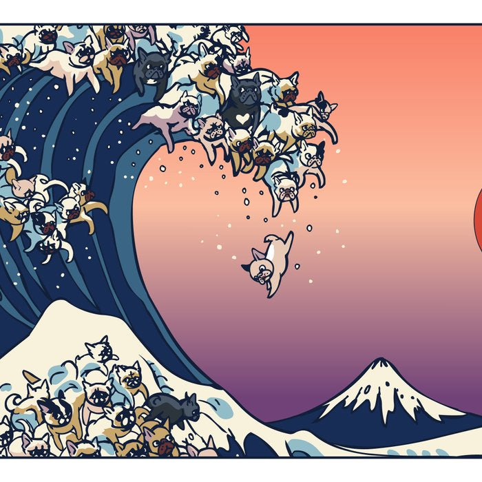 The Great Wave Of  French Bulldog Coffee Mug Gallery Image 2