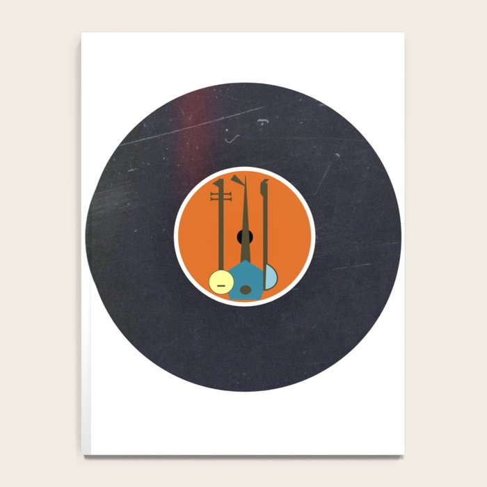 Vinyl Record Art Mid-Century Modern Musical Instruments 1.1  Notebook Gallery Image 4