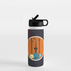 Vinyl Record Art Mid-Century Modern Musical Instruments 1.1  Water Bottle Gallery Image 1
