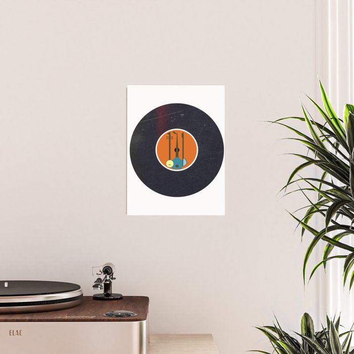 Vinyl Record Art Mid-Century Modern Musical Instruments 1.1  Poster Gallery Image 2