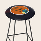 Vinyl Record Art Mid-Century Modern Musical Instruments 1.1  Stool Gallery Image 2