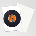 Vinyl Record Art Mid-Century Modern Musical Instruments 1.1  Stationery Card Gallery Image 2