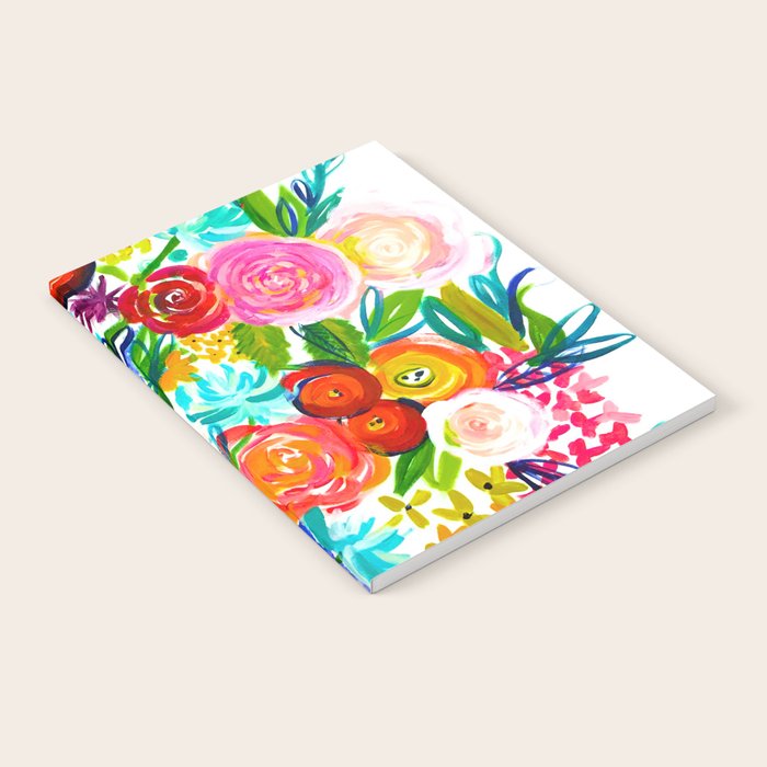 Bright Colorful Floral painting Notebook Gallery Image 2