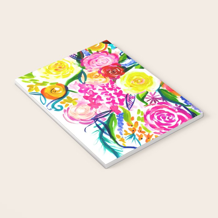 Bright Colorful Floral painting Notebook Gallery Image 3