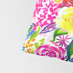Bright Colorful Floral painting Pillow Sham Gallery Image 4