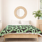 Mint Cow Print Duvet Cover Gallery Image 3