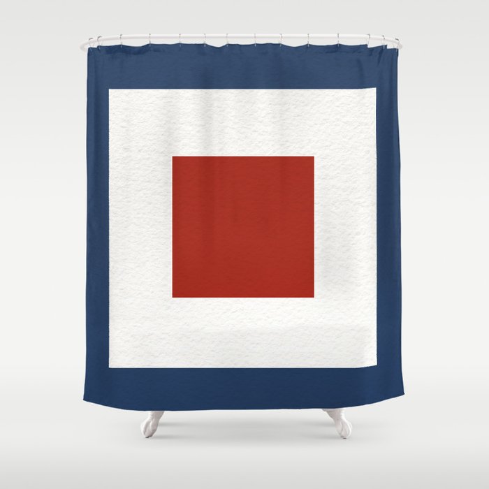 NAUTICAL Boat Flag "W" Shower Curtain Gallery Image 1