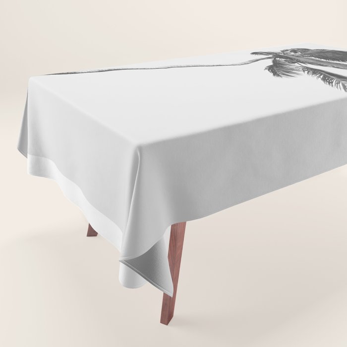 Grey Palm Tree Tablecloth Gallery Image 1
