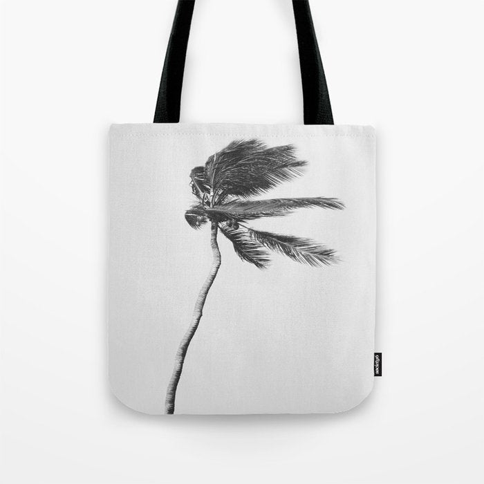 Grey Palm Tree Tote Bag Gallery Image 1
