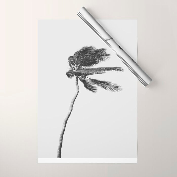 Grey Palm Tree Wrapping Paper Gallery Image 1