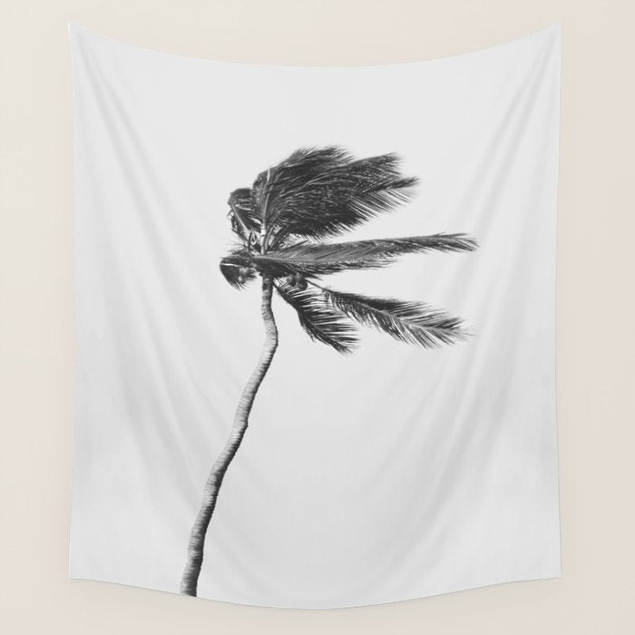Grey Palm Tree Wall Tapestry Gallery Image 4