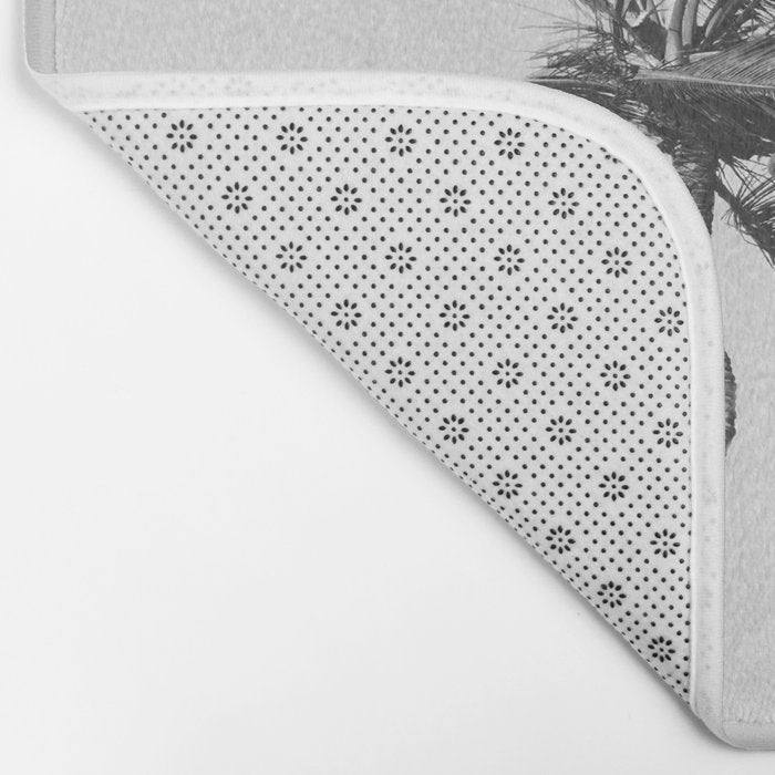 Grey Palm Tree Bath Mat Gallery Image 2