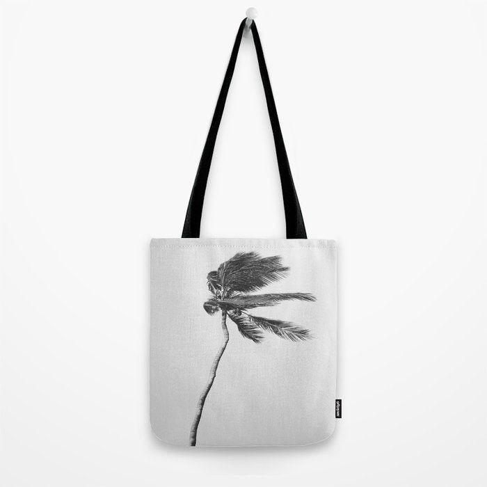 Grey Palm Tree Tote Bag Gallery Image 2