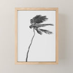 Grey Palm Tree Mini Art Print Gallery Image 1
