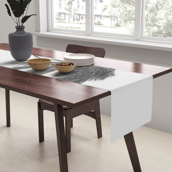 Grey Palm Tree Table Runner Gallery Image 2